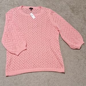 Talbots Light Pink Crew Neck Sweater